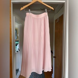 J. Crew Blush pink pleated skirt